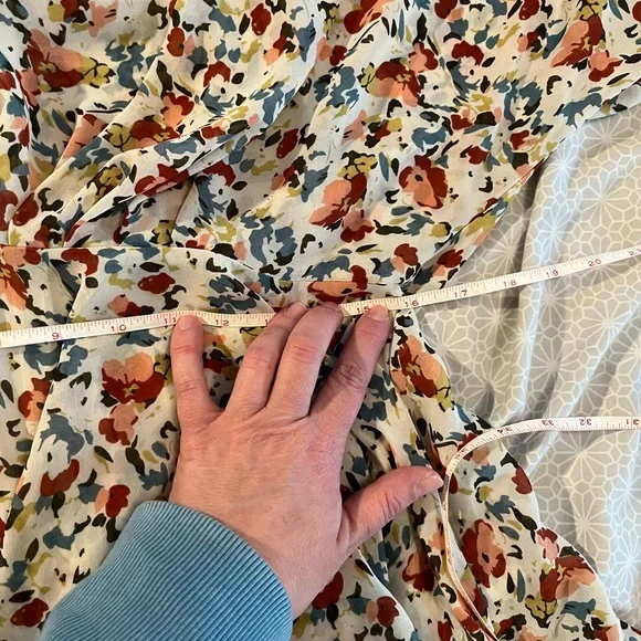 Hayden med/large Floral Print Peplum Top - Picture 11 of 12